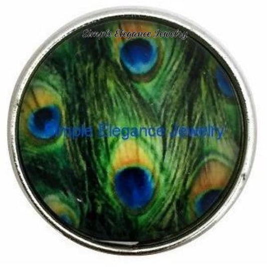 Peacock Feather Eye Snap 20mm for Snap Charm Jewelry - Snap Jewelry