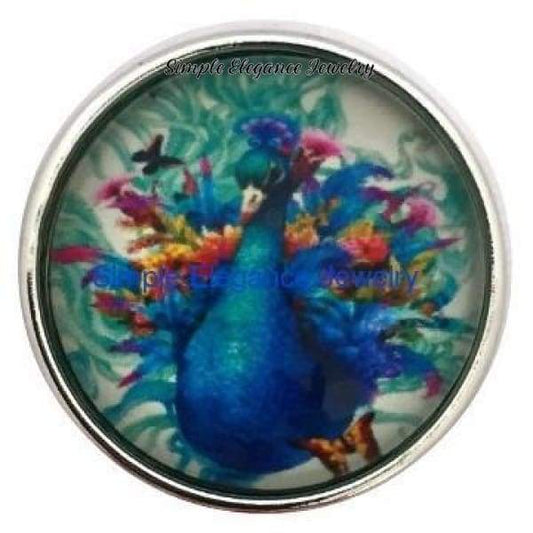 Peacock Snap 20mm for Snap Charm Jewelry - Snap Jewelry