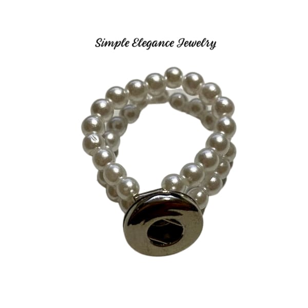 Pearl Elastic MINI Snap Ring - Snap Jewelry