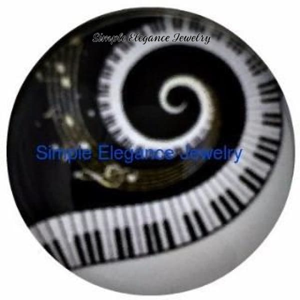 Piano Music Snap 20mm for Snap Jewelry - Snap Jewelry