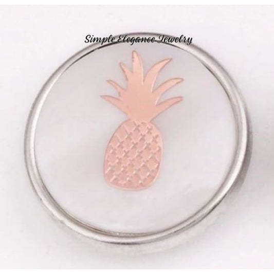 Pineapple Gold Snap Charm 18mm - Snap Jewelry