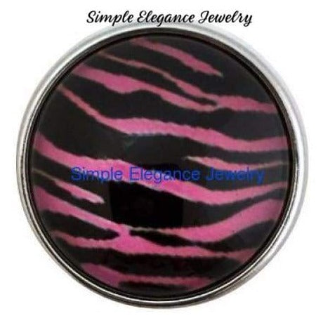 Pink-Black Zebra Snap 20mm - Snap Jewelry
