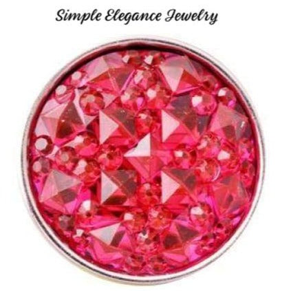 Pink Cracked Ice Acrylic Snap 18mm for Snap Jewelry - Pink - Snap Jewelry