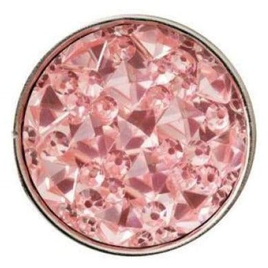 Pink Cracked Ice Acrylic Snap 18mm for Snap Jewelry - Light Pink - Snap Jewelry