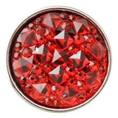 Pink Cracked Ice Acrylic Snap 18mm for Snap Jewelry - Red - Snap Jewelry