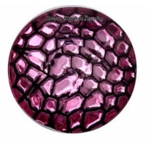 Pink Crackled Acrylic Snap 18mm for Snap Jewelry - Snap Jewelry