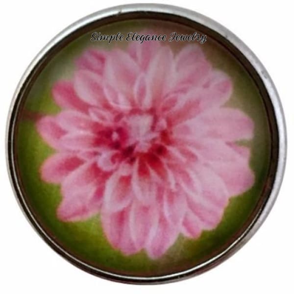 Pink Flower Snap 18mm for Snap Jewelry - Snap Jewelry