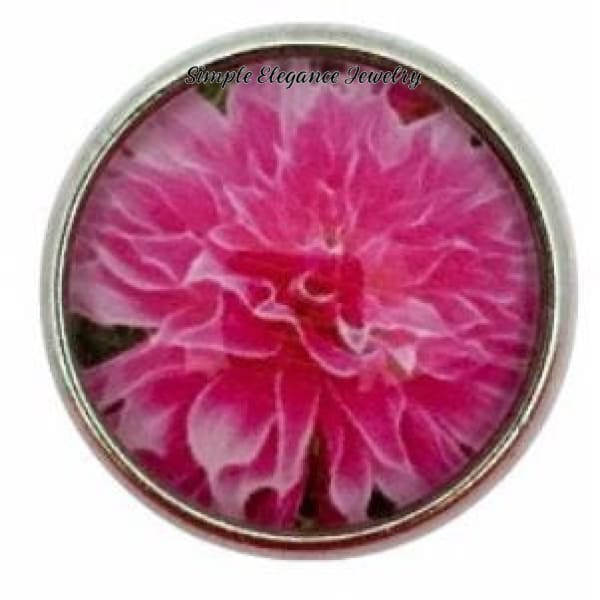 Pink Flower Snap 20mm for Snap Jewelry - Snap Jewelry