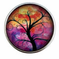 Pink-Orange Tree of Life Snap Charm 20mm - Snap Jewelry