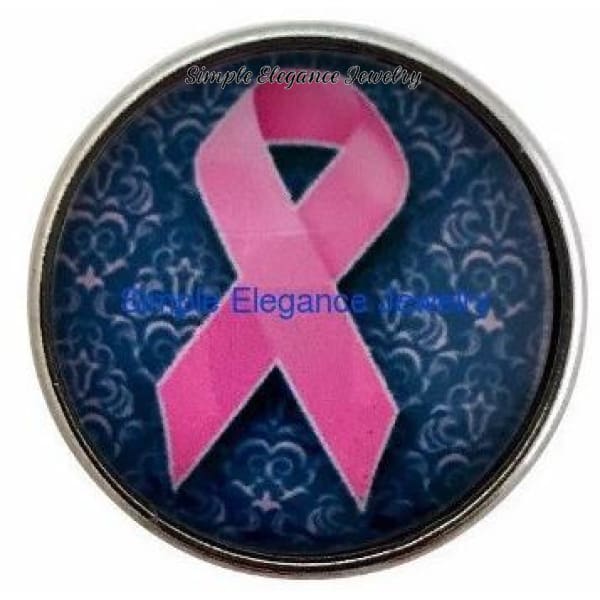 Pink Ribbon Snap 20mm - Snap Jewelry