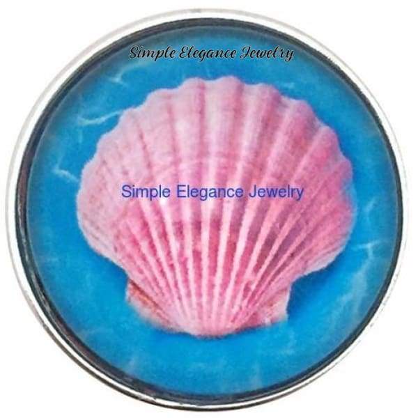 Pink Sea Shell 20mm Snap - Snap Jewelry