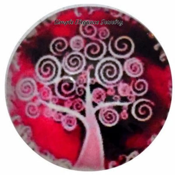 Pink Tree of Life 18mm Snap for Snap Jewelry - Snap Jewelry
