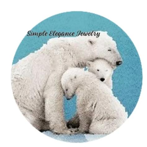 Polar Bear Family Snap Charm - Snap Jewelry