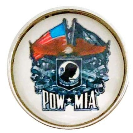 POW-MIA Snap Charm 20mm for Snap Jewelry - Snap Jewelry