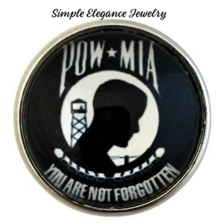 POW-MIA Snap Charm 20mm - Snap Jewelry