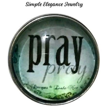 Pray Snap Charm 20mm Snap - Snap Jewelry