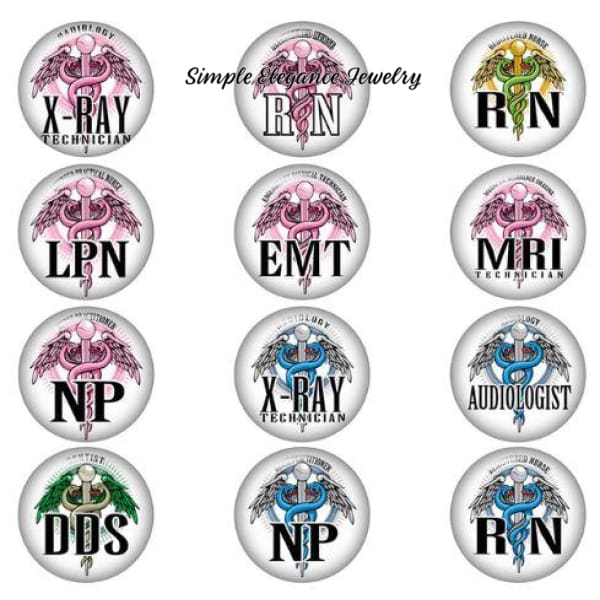 Professional Medical Snap Charm 20mm for Snap Jewelry - Audiologist - Snap Jewelry