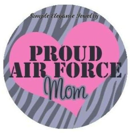 Proud Air Force Mom Snap Charm - Snap Jewelry