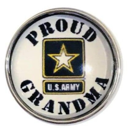 Proud Army Grandma Snap Charm for Snap Charm Jewelry 20mm - Snap Jewelry