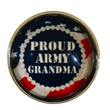 Proud Army Grandma Snap Charm for Snap Charm Jewelry 20mm - Snap Jewelry