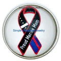 Proud Marine Mom Snap Charm 20mm for Snap Jewelry - Snap Jewelry