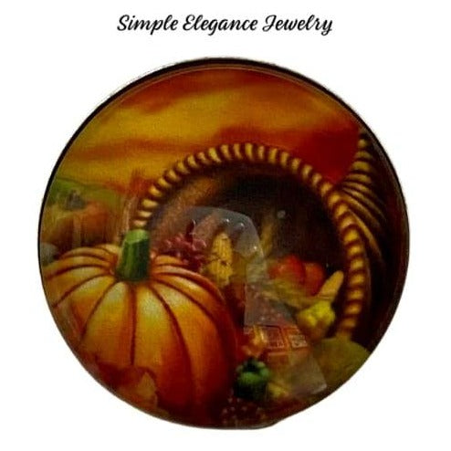 Pumpkin Cornucopia Snap Charm - Snap Jewelry