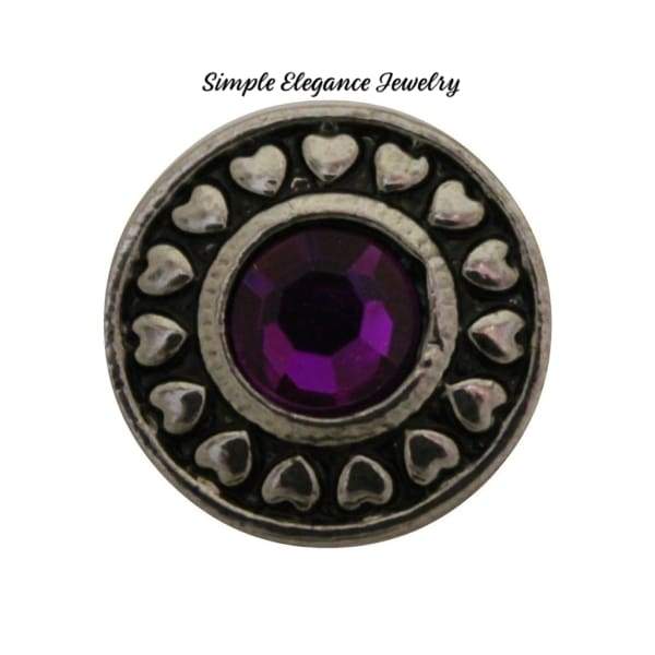 Purple Birthstone Charm 20mm for Snap Jewelry - Snap Jewelry