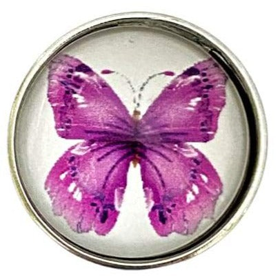 Purple Butterfly Snap Charm - Snap Jewelry