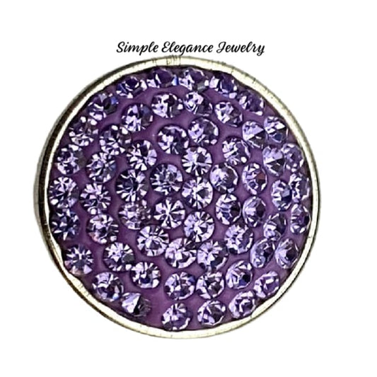 Purple Rhinestone Bling Snap Charm - Snap Jewelry
