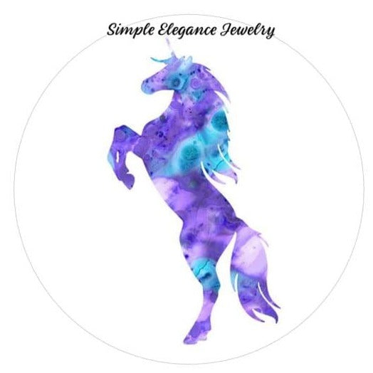 Purple Unicorn Snap Charm for Snap Charm Jewelry 20mm or 12mm - 20mm - Snap Jewelry