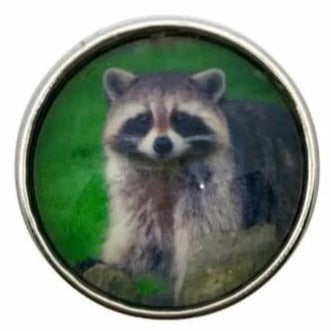 Raccoon Snap Button 20mm - Snap Jewelry