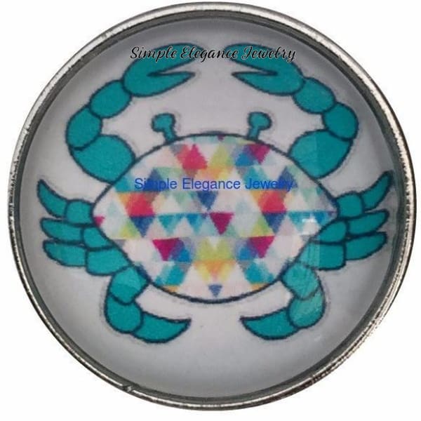 Rainbow Crab Snap Charm 20mm - Snap Jewelry