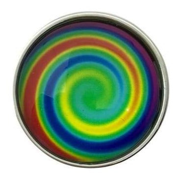 Rainbow Swirl 20mm Snap-Snap Charm Jewelry - Snap Jewelry