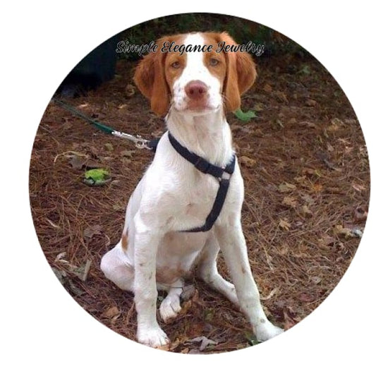 Red Brittany Dog Snap Charm 20mm - Snap Jewelry