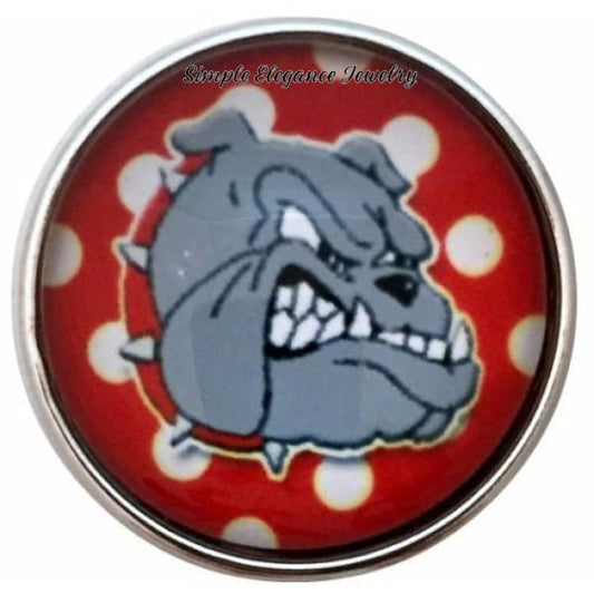 Red Bull Dog Mascot Snap 20mm for Snap Jewelry - Snap Jewelry