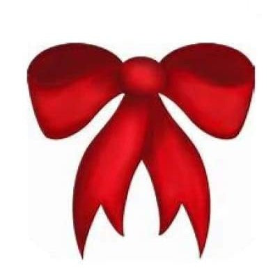 Red Christmas Bow Snap 20mm - Snap Jewelry