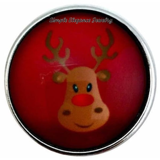 Red Reindeer Snap 20mm for Snap Jewelry - Snap Jewelry
