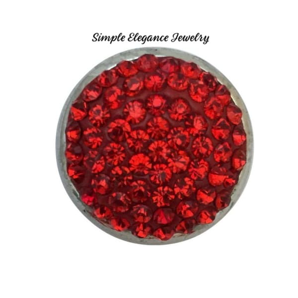 Red Rhinestone 12mm MINI Snap - Snap Jewelry