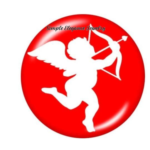 Red Valentine’s Day Cupid Snap Charm 20mm - Snap Jewelry
