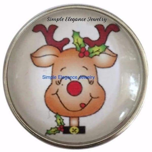 Cute Reindeer Christmas Snap 20mm for Snap Jewelry - Snap Jewelry
