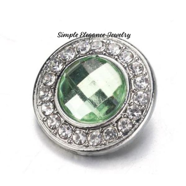 Rhinestone Birthstone Snap Assortment 20mm for Snap Jewelry - Green - Snap Jewelry
