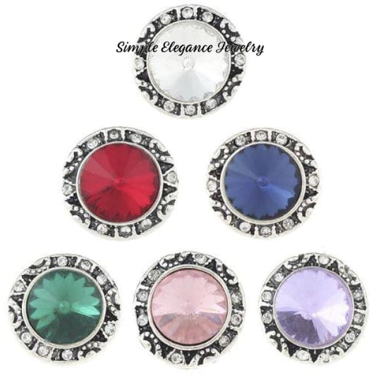Rhinestone Faceted Snap for Snap Charm Jewelry 20mm Several Colors to Choose From) - Snap Jewelry