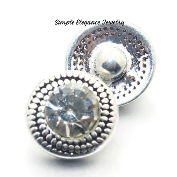 Rhinestone Mini Snap Charm 12mm for Snap Jewelry - Clear - Snap Jewelry