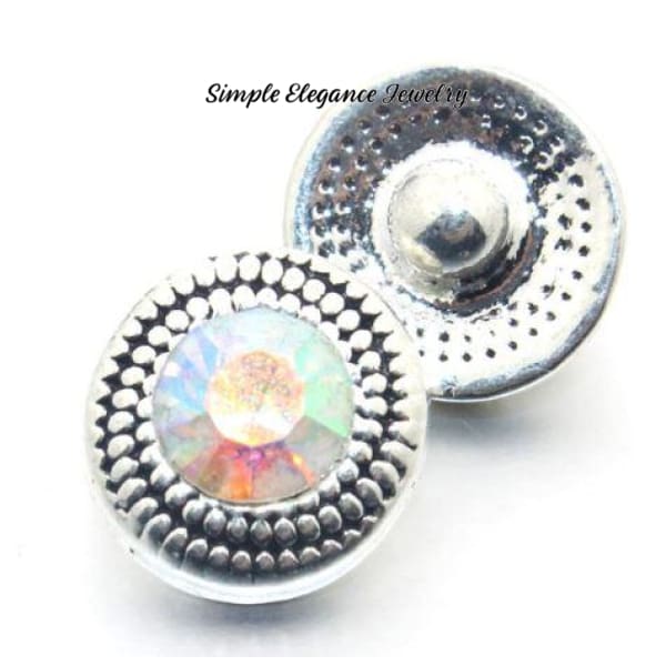 Rhinestone Mini Snap Charm 12mm for Snap Jewelry - Iridescent - Snap Jewelry