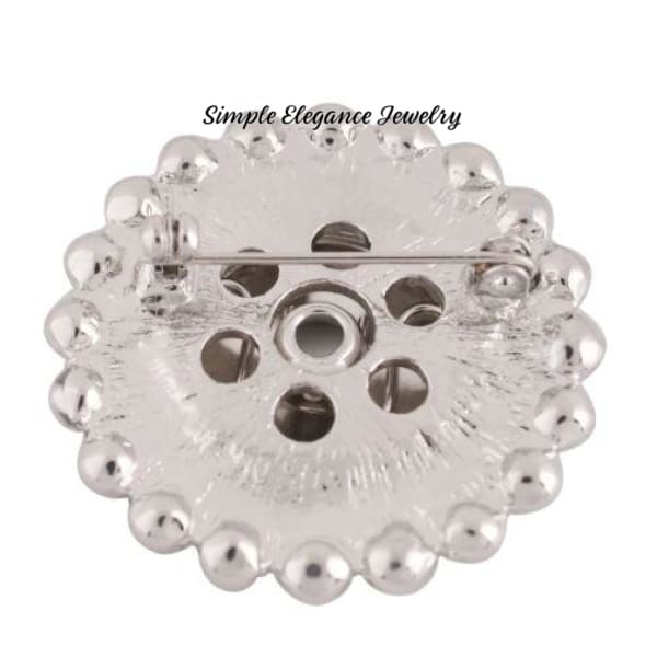 Rhinestone Sparkle Pinback Snap Holder - Snap Jewelry