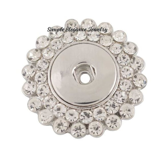 Rhinestone Sparkle Pinback Snap Holder - Snap Jewelry