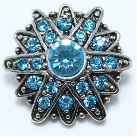 Rhinestone Turquoise Star Snap 20mm for Snap Jewelry - Snap Jewelry