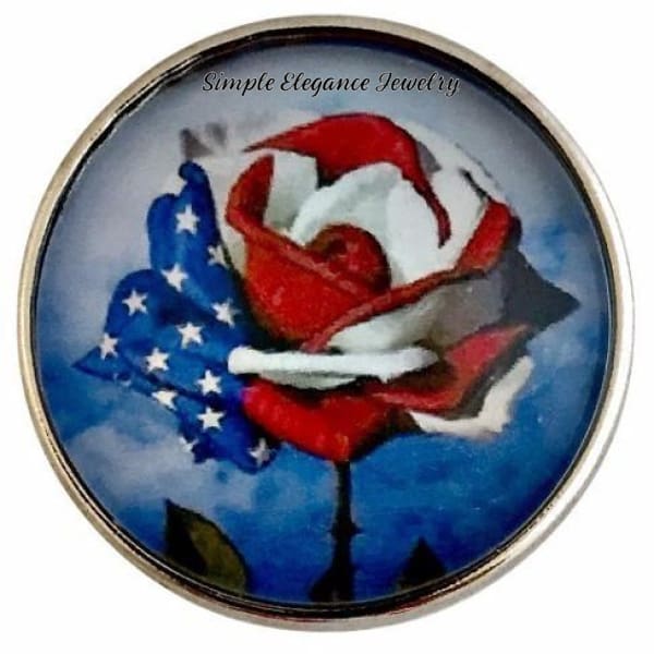 Rose Flag Snap 20mm for Snap Jewelry - Snap Jewelry