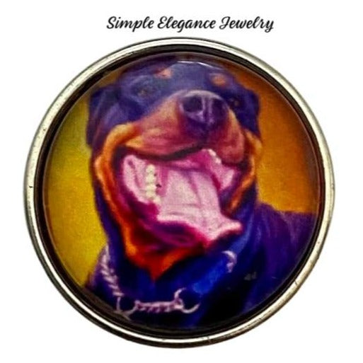 Rottweiler Dog Snap Charm 20mm - Snap Jewelry