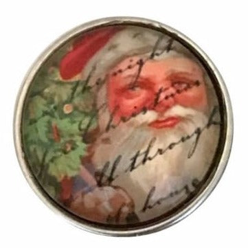 Santa Christmas Holiday Snap 20mm for Snap Jewelry - Snap Jewelry